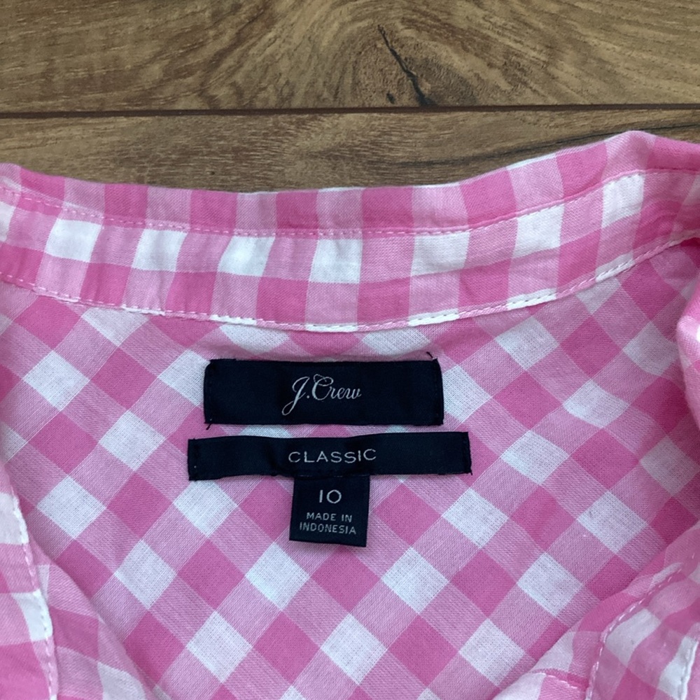 J. Crew Gingham Button Down Shirt - image 4